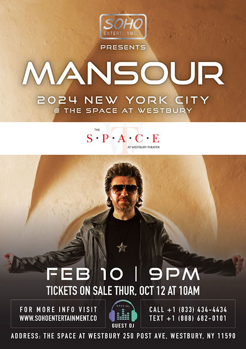 Mansour at The Space at Westbury Theatre in New York City